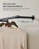 SONGMICS Kleiderstange für die Wand, 2er Set, Kleiderständer Wandmontage, Industrie-Design, platzsparend, 30 x 170 x 7 cm, 68 kg Belastbarkeit, einfache Montage, schwarz HSRDE104B02 Bild 4