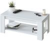 Calicosy 'AMBIT' Couchtisch mit hochklappbarer Tischplatte L102 cm - Weiß Bild 3