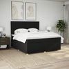 vidaXL Boxspringbett mit Matratze Schwarz 180x200 cm Stoff 3293654 Bild 3