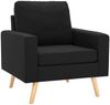 vidaXL 2-tlg. Sofagarnitur Stoff Schwarz [3056623] Bild 5