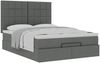 vidaXL Ottoman-Bett mit Matratze Dunkelgrau 140x200 cm Stoff 3313162 Bild 5