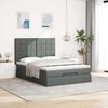 vidaXL Ottoman-Bett mit Matratze Dunkelgrau 140x200 cm Stoff 3313162 Bild 3