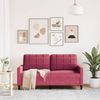 vidaXL 2-Sitzer-Sofa Weinrot 140 cm Samt 4007628 Bild 3