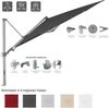 KNIRPS Pendular Ampelschirm 320 x 320 cm Sonnenschirm Pendelschirm 5 Farbvarianten Natur 040 Bild 2