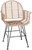 vidaXL Esszimmerstuhl 2 pcs Rattan und Eisen Natur 57 x 55 x 85 cm 42011558 Bild 4