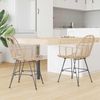 vidaXL Esszimmerstuhl 2 pcs Rattan und Eisen Natur 57 x 55 x 85 cm 42011558 Bild 3