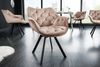 riess-ambiente Polsterstuhl THE DUTCH COMFORT greige / schwarz (Einzelartikel, 1 St), Esszimmer · Samt · Metall · mit Armlehne · 180° drehbar · Retro Bild 2