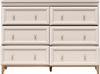 AX LIVING Kommode Nymphen Cashmere 6 Schubladen MDF Eiche Beine Bild 3