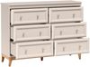 AX LIVING Kommode Nymphen Cashmere 6 Schubladen MDF Eiche Beine Bild 4