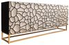 riess-ambiente Sideboard VULCANO 180cm weiß / schwarz / gold (Einzelartikel, 1 St), Wohnzimmer · Massivholz · Metall · Anrichte · 3D-Front · Modern Design Bild 4