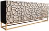 riess-ambiente Sideboard VULCANO 180cm weiß / schwarz / gold (Einzelartikel, 1 St), Wohnzimmer · Massivholz · Metall · Anrichte · 3D-Front · Modern Design Bild 5