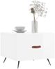 vidaXL Couchtische 2 Stk. Hochglanz-Weiß 50x50x40 cm Holzwerkstoff 829337 Bild 3