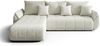 Selsey 'Romuldi' Ecksofa mit Schlaffunktion, Stauraum, Samtbezug, Creme, linksseitig Bild 4