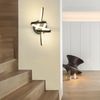 ZMH Wandleuchte Innen LED Wandlampe Schwarz: Wand Lampe für Treppenhaus Flur Wohnzimmer Schlafzimmer Balkon Modern Design Aluminium Wandbeleuchtung - 7W Warmweiß 3000K Bild 2