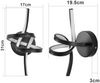 ZMH Wandleuchte Innen LED Wandlampe Schwarz: Wand Lampe für Treppenhaus Flur Wohnzimmer Schlafzimmer Balkon Modern Design Aluminium Wandbeleuchtung - 7W Warmweiß 3000K Bild 3