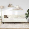vidaXL Eckbettgestell mit Matratze mit Kopfteil 2 pcs Creme Samt 3393965 Bild 3