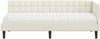 vidaXL Eckbettgestell mit Matratze mit Kopfteil 2 pcs Creme Samt 3393965 Bild 5