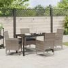 vidaXL Tisch- und Stuhlset mit Kissen 5 pcs Grau PE-Rattan 3379830 Bild 4
