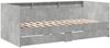 vidaXL Tagesbett mit Schubladen ohne Matratze Betongrau 75x190 cm 3280863 Bild 3