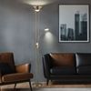 LED Stehleuchte, Glas, messingfarben, dimmbar, H 180 cm Bild 4