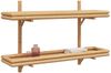 Wandregal, Hängeregal mit Regal Wandmontiert Braun 100 x 26 x 60 cm Bambus de6222 Bild 3