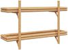 Wandregal, Hängeregal mit Regal Wandmontiert Braun 100 x 26 x 60 cm Bambus de6222 Bild 5