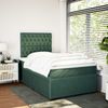 vidaXL Boxspringbett mit Matratze Dunkelgrün 120x190 cm Samt 3292295 Bild 3