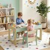 TLGREEN Kindertisch mit 2 Stühlen, Kindersitzgruppe (Kinder Tisch Stuhl Set mit wendbarer Tischplatte, 80 x 48 x 48 cm), Kinderschreibtisch für Schule, Kindertagesstätte, Kinderzimmer Bild 2