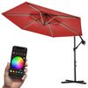 Swing&Harmonie Sonnenschirm mit RGB Beleuchtung LED Ampelschirm Garten Schirm, 300 / 350 cm inkl. Fernbedienung, APP Steuerung Bild 4