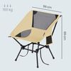 SONGMICS Faltbarer Outdoor Stuhl 2er Set, höhenverstellbarer Campingstuhl mit Stahlrahmen, 2 Seitentaschen, für Reisen, braun Bild 5