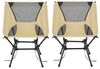 SONGMICS Faltbarer Outdoor Stuhl 2er Set, höhenverstellbarer Campingstuhl mit Stahlrahmen, 2 Seitentaschen, für Reisen, braun Bild 4