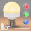 Jibenhome LED Nachtlicht USB Dimmbar LED Glühbirne, Schranklicht E27 Akku Aufladbar Batterie, RGB, Wiederaufladbare mit Fernbedienung & Timing Bild 2