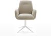 Drehstuhl Zoa-Flex Webstoff Soft Beige Fußkreuz Weiß 360° drehbar Wippfunktion Taschenfederkern Bild 2