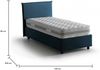 Dmora Arminius-Einzelbett, Bettkasten mit Stoffbezug, 100 % Made in Italy, Öffnung vorne, inklusive Matratze 90 x 190 cm, Blau Bild 3