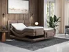 Vente-unique - LODI Bett Stoff Braun - B 168 cm x H 118 cm x L 215 cm Bild 2