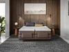 Vente-unique - LODI Bett Stoff Braun - B 168 cm x H 118 cm x L 215 cm Bild 3