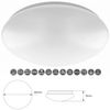 12 Watt LED Decken und Wand Leuchte IP54 Feuchtraum weiß rund|Ø255 x 75 mm (BxH)|Neutralweiß|960 Lumen Bild 2