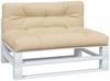vidaXL Palettenkissen 2-tlg. Beige Stoff Bild 3