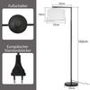 ZMH Stehlampe Modern Wohnzimmer Stehleuchte: bogenlampe Leselampe Schlafzimmer E27 Fassung Max. 40W Standleuchte Fußschalter Stoffschirm Design 166cm für Büro Sofa Hotel - Ohne Leuchtmittel Bild 5