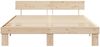 vidaXL Bettrahmen mit Kopfteil Braun 200 x 200 cm Massives Kiefernholz 3382289 Bild 5
