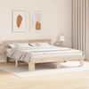 vidaXL Bettrahmen mit Kopfteil Braun 200 x 200 cm Massives Kiefernholz 3382289 Bild 3