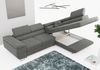 Ecksofa L-Form Couch mit Schlaffunktion und Verstellbare Kopfstützen - GUSTAW - Grau Boucle - Rechts Bild 3