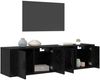 vidaXL Wand-TV-Schrank Set 2 pcs Schwarz Eichen-Optik Holzwerkstoff 3415603 Bild 3