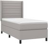 vidaXL Boxspringbett mit Matratze Hellgrau 80x200 cm Stoff 3131465 Bild 3