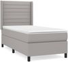 vidaXL Boxspringbett mit Matratze Hellgrau 80x200 cm Stoff 3131465 Bild 2