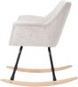 Schaukelstuhl Malmö T820, Schwingsessel Relaxsessel ~ Textil, creme/grau Bild 4