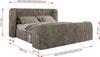 Polsterbett mit Lattenrost, Doppelbett für Schlafzimmer, Gepolstertes Kopfteil, Pocket matratze Härtegrad H3/H4 - EMORA CLASSIC DUO - 140 x 200 cm - Hellbraun Cord - VIRE-LUX Bild 4