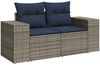 vidaXL 7-tlg. Garten-Sofagarnitur mit Kissen Grau Poly Rattan 3325697 Bild 5