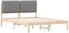 vidaXL Bettgestell mit gepolstertem Kopfteil Hellgrau 135 x 190 cm 878059 Bild 4