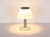 LED Solartischlampe, silber, Edelstahl, weiß, H 28 cm Bild 5